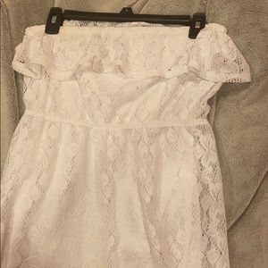 Lace strapless dress